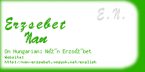 erzsebet nan business card